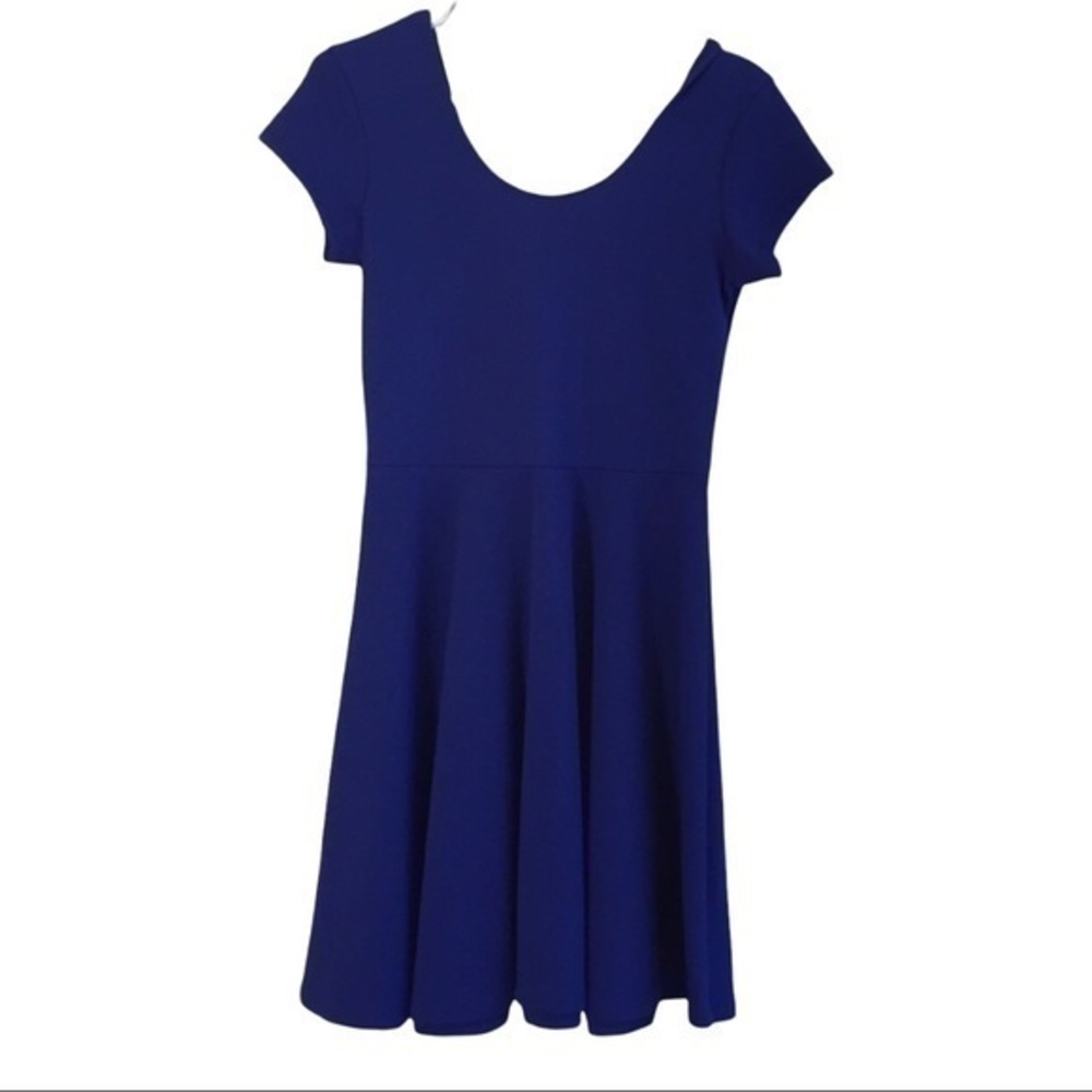 Blue fit and flare dress Sz M